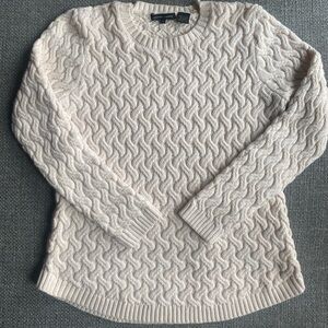 JEANNE PIERRE Cable Knit Sweater - Cream